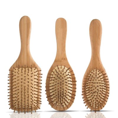 Professional private label eco natural bamboo hair brush set air cushion