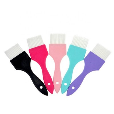 Wholesale colorful salon barber beauty tool nylon bristle plastic hair dying brush with handle