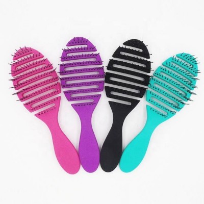 New Design Plastic Rubber Handle Air Vent Hair Brush